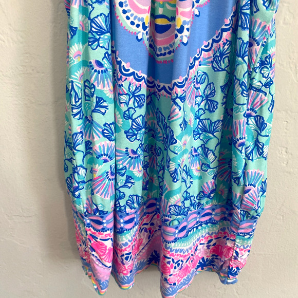 Lilly Pulitzer Bowen Halter Top Women Size Medium Multicolor Gold Chain Beach - Picture 4 of 12